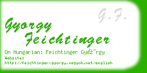 gyorgy feichtinger business card